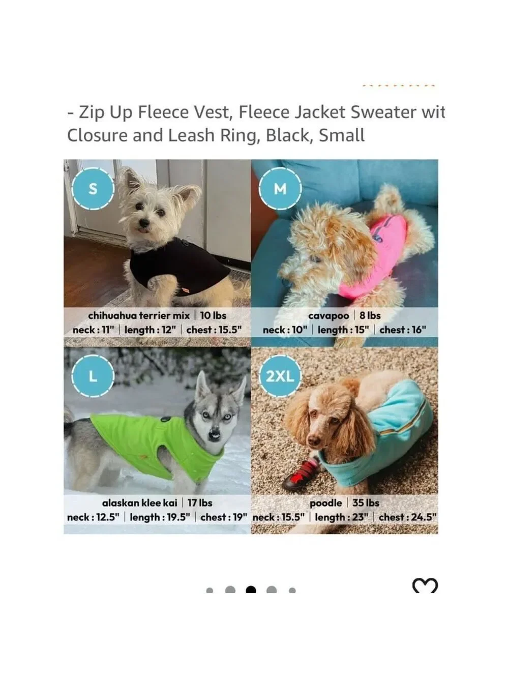 Gooby Black Fleece Dog Jacket Harness Small